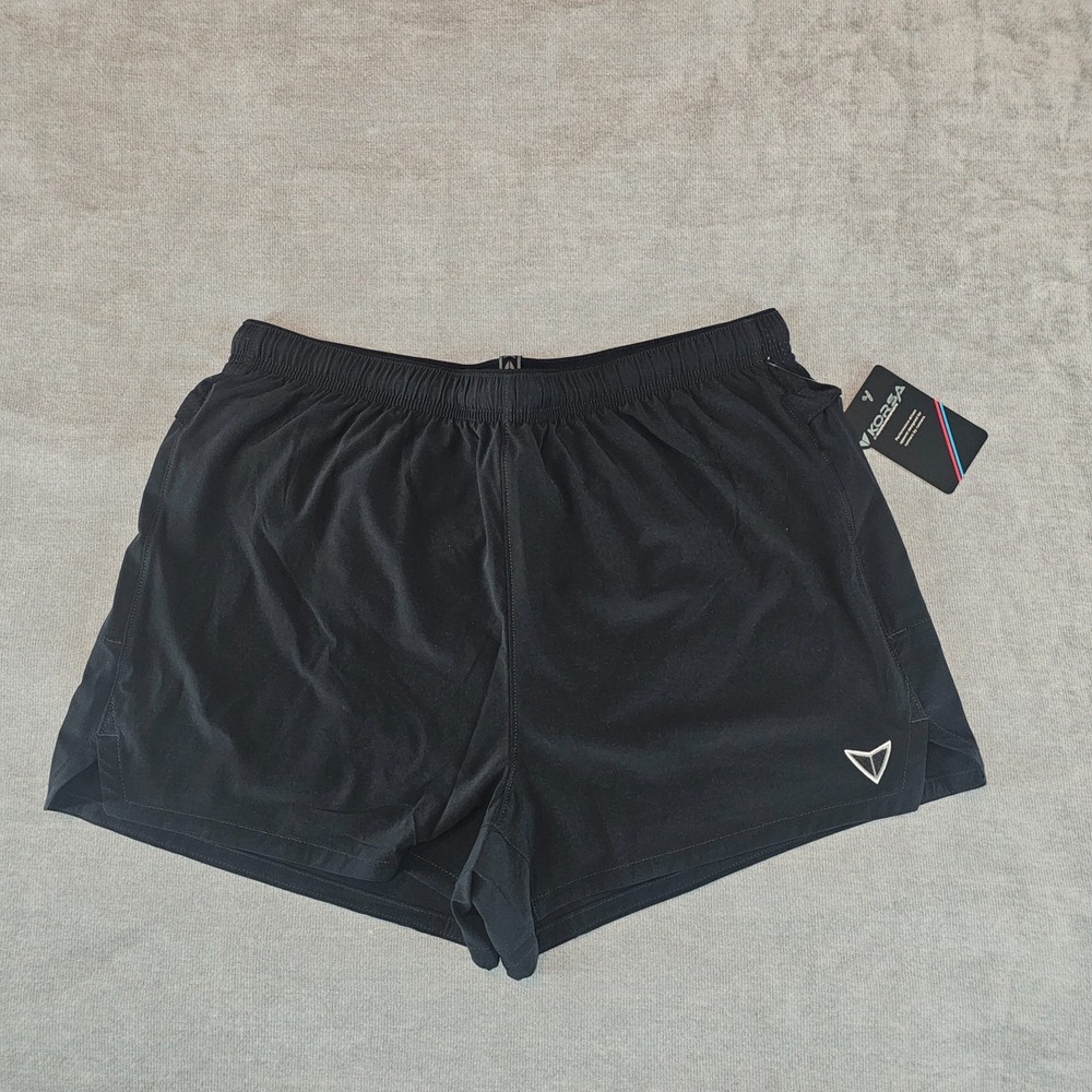 KORSA Men's Running Shorts Pockets Size Large Pack Leader 3" Short 2.0 Black